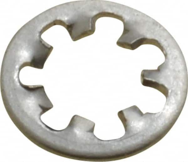 Value Collection - #6 Screw, 0.15" ID, Stainless Steel Internal Tooth Lock Washer - 0.288" OD, Uncoated, Grade 18-8 - Exact Tooling