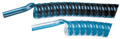 Advanced Technology Products - 1/4" ID x 3/8" OD, 5/8" Wall Thickness, Polyurethane Tube - Black & Clear Blue, 140 Max psi, 98 Shore A Hardness - Exact Tooling