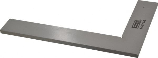 SPI - 6-3/4" Blade Length, 4" Base Length Steel Square - 0.0015" Accuracy, Beveled Edge - Exact Tooling