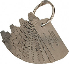 SPI - 6 to 80mm Pitch, 14 Leaf Gear Tooth Gage - Exact Tooling