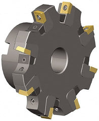 Kennametal - Shell Mount Connection, 0.551" Cutting Width, 0.872" Depth of Cut, 4" Cutter Diam, 1" Hole Diam, 6 Tooth Indexable Slotting Cutter - KSSS Toolholder, SPCT, SPET, SPPT Insert - Exact Tooling