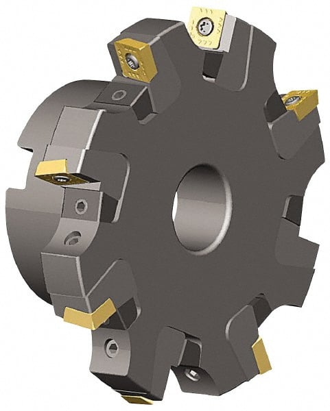 Kennametal - Arbor Hole Connection, 0.817" Cutting Width, 1.831" Depth of Cut, 6" Cutter Diam, 1-1/2" Hole Diam, 10 Tooth Indexable Slotting Cutter - KSSS Toolholder, SDCT, SDCW, SDET, SDPT Insert - Exact Tooling