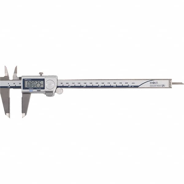 Mitutoyo - 0 to 8" Range 0.01mm Resolution, Electronic Caliper - Steel with 50mm Carbide-Tipped Jaws, 0.001" Accuracy - Exact Tooling