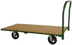 PRO-SOURCE - 2,000 Lb Capacity Hardwood/Steel Platform Truck - Hardwood Deck, 30" OAW, Rubber Casters - Exact Tooling