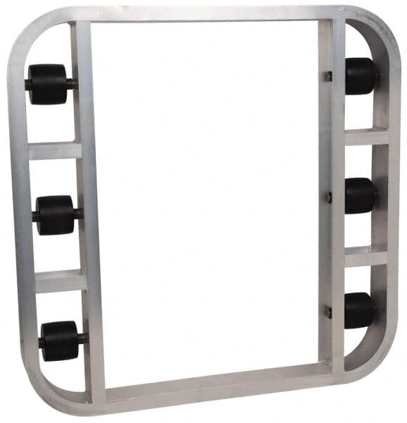PRO-SOURCE - 4,000 Lb Capacity Aluminum Pallet Dolly - 36" Long x 36" Wide x 4-1/2" High, 3-1/4" Wheels - Exact Tooling