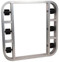 PRO-SOURCE - 4,000 Lb Capacity Aluminum Pallet Dolly - 42" Long x 42" Wide x 4-1/2" High, 3-1/4" Wheels - Exact Tooling