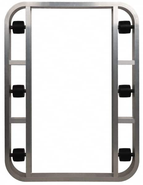 PRO-SOURCE - 4,000 Lb Capacity Aluminum Pallet Dolly - 48" Long x 36" Wide x 4-1/2" High, 3-1/4" Wheels - Exact Tooling