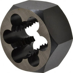 Cle-Line - 1-8 UNC Thread, 1-13/16" Hex, Hex Rethreading Die - Carbon Steel, 1" Thick, Series 0650 - Exact Tooling