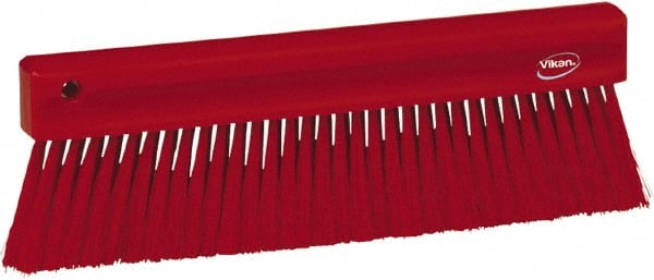 Vikan - Polyester Counter Brush - 2" Bristle Length, 11" Long x 1-1/4" Wide Head, Red - Exact Tooling