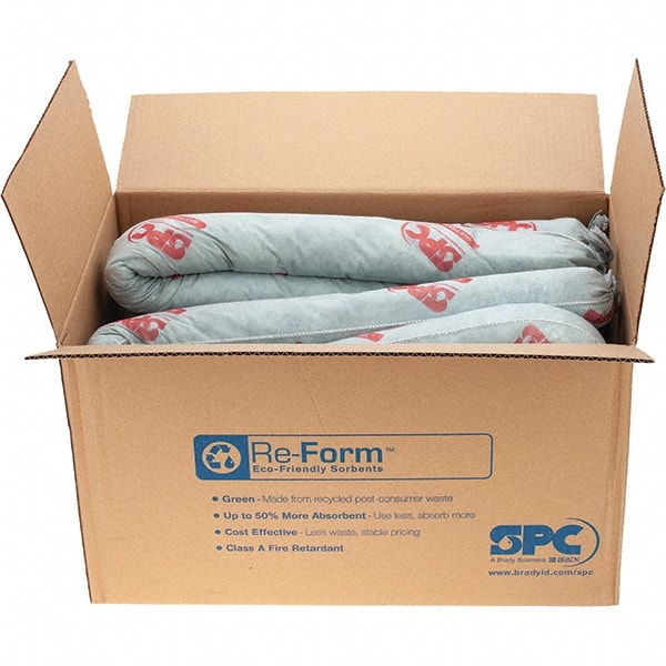 Brady SPC Sorbents - 12 Gal, 8' Long, 3" Diam, Polypropylene Sock - Universal, Brown - Exact Tooling