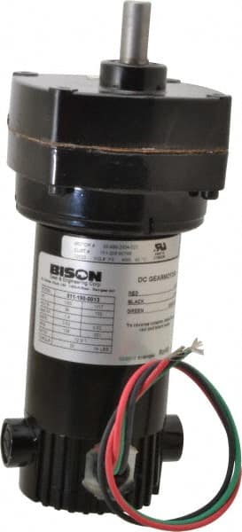 Bison Gear - 90 VDC, 139 RPM, 12.9:1 Gear Ratio, Parallel Gearmotor - 20 Torque, 1/20 hp, TENV Enclosure - Exact Tooling