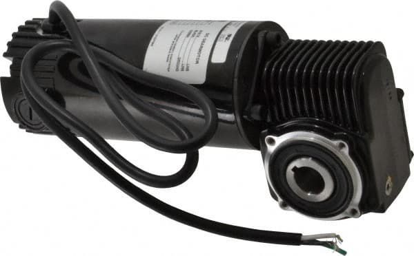 Bison Gear - 90 VDC, 90 RPM, 20.5:1 Gear Ratio, Right Angle Gearmotor - 32 Frame, 49 Torque, 1/8 hp, TENV Enclosure - Exact Tooling