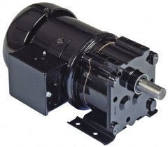 Bison Gear - 115 Volt, 13 RPM, 133:1 Gear Ratio, Parallel Gearmotor - 277 Torque, 1/6 hp, TENV Enclosure - Exact Tooling