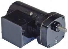Bison Gear - 115 Volt, 124 RPM, 12.9:1 Gear Ratio, Parallel Gearmotor - 47 Torque, 1/10 hp, Open Enclosure - Exact Tooling