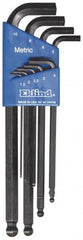 Eklind - 9 Piece L-Key Ball End Hex Key Set - Exact Tooling