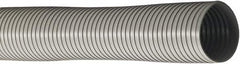Flexaust - 2" ID, 6.617 Hg Vac Rating, 2.5 psi, PVC Vacuum & Duct Hose - 25' Long, Gray, 5-1/2" Bend Radius, -10 to 150°F - Exact Tooling
