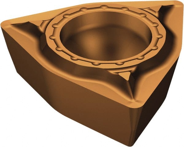 Sandvik Coromant - WPMT21.51 MF Grade 1125 Carbide Turning Insert - TiAlN/AlCr2O3 Finish, 80° Trigon, 1/4" Inscr Circle, 3/32" Thick, 1/64" Corner Radius - Exact Tooling