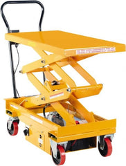 Vestil - 1,000 Lb Capacity Electric Scissor Elevating Cart - 19-1/2" to 63-3/4" Lift Height, 39-3/4" Platform Length x 20-1/2" Platform Width - Exact Tooling