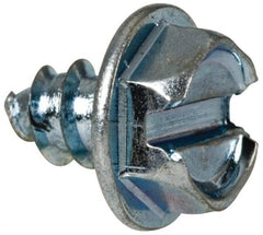 Value Collection - #8 Hex Washer Head Slotted Sheet Metal Screw - Steel, 1/4" Length Under Head, Grade 2 - Exact Tooling