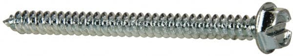 Value Collection - #8 Hex Washer Head Slotted Sheet Metal Screw - Steel, 2" Length Under Head, Grade 2 - Exact Tooling