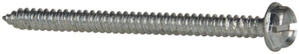 Value Collection - #10 Hex Washer Head Slotted Sheet Metal Screw - Steel, 2-1/2" Length Under Head, Grade 2 - Exact Tooling