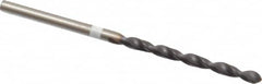 Accupro - #38 118° Cobalt Jobber Drill - TiAlN Finish, Right Hand Cut, Parabolic Flute, Straight Shank, 57mm OAL, DX Point - Exact Tooling