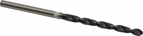 Accupro - #32 118° Cobalt Jobber Drill - TiAlN Finish, Right Hand Cut, Parabolic Flute, Straight Shank, 61mm OAL, DX Point - Exact Tooling