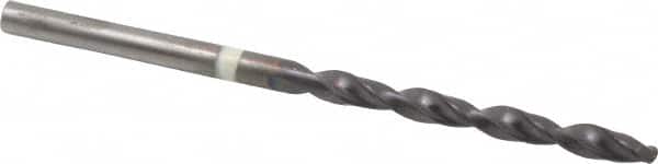 Accupro - #28 118° Cobalt Jobber Drill - TiAlN Finish, Right Hand Cut, Parabolic Flute, Straight Shank, 70mm OAL, DX Point - Exact Tooling