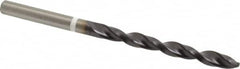 Accupro - 7/32" 118° Cobalt Jobber Drill - TiAlN Finish, Right Hand Cut, Parabolic Flute, Straight Shank, 93mm OAL, DX Point - Exact Tooling