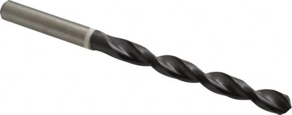 Accupro - 7.5mm 118° Cobalt Jobber Drill - TiAlN Finish, Right Hand Cut, Parabolic Flute, Straight Shank, 109mm OAL, DX Point - Exact Tooling