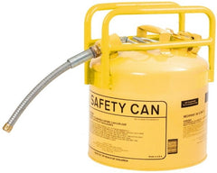 Eagle - 5 Gal Galvanized Steel Type II DOT Safety Can - 15-3/4" High x 12-1/2" Diam, Yellow - Exact Tooling