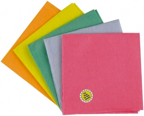 Ability One - Rags & Cloth Towels; Fabric Style: Chamois ; Material: Rayon ; Color: Orange ; Length (Inch): 20 ; Width (Inch): 23 ; Sheets per Package: 3 - Exact Tooling