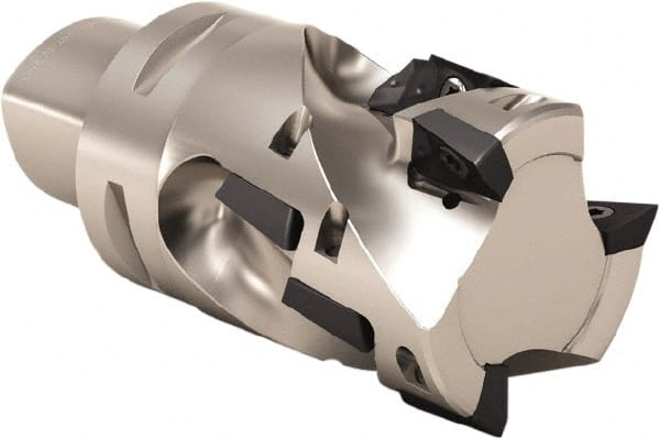 Seco - 63mm Cut Diam, 107mm Max Depth of Cut, 178mm OAL, Indexable Square Shoulder End Mill - Multiple Insert Styles, C6 Modular Connection, 90° Lead Angle - Exact Tooling