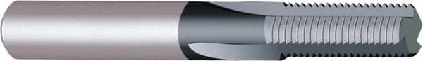 Vargus - 7/16-14 Thread, 5/16" Shank Diam, TiAlN Coating, Solid Carbide Straight Flute Thread Mill - 3 Flutes, 2.48" OAL, 7/16" Min Noml Diameter - Exact Tooling
