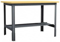 Value Collection - 72 Wide x 30" Deep x 29" High, Flakeboard Workbench - Comfort Edge, Adjustable Height Legs - Exact Tooling