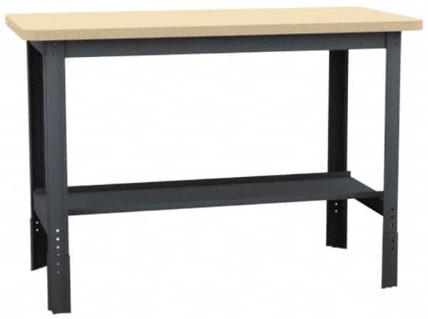 Value Collection - 48 Wide x 24" Deep x 29" High, Plastic Laminate Workbench - Comfort Edge, Adjustable Height Legs - Exact Tooling
