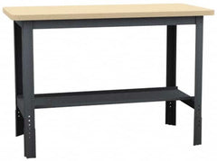 Value Collection - 60 Wide x 24" Deep x 29" High, Laminated Plastic Workbench - Comfort Edge, Adjustable Height Legs - Exact Tooling