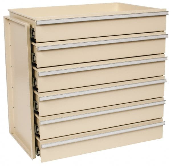 Value Collection - Steel Workbench & Workstation Drawer Kit - 27-1/4" Deep, 27-1/4" High, Use with 60" Cabinet Bench - Exact Tooling