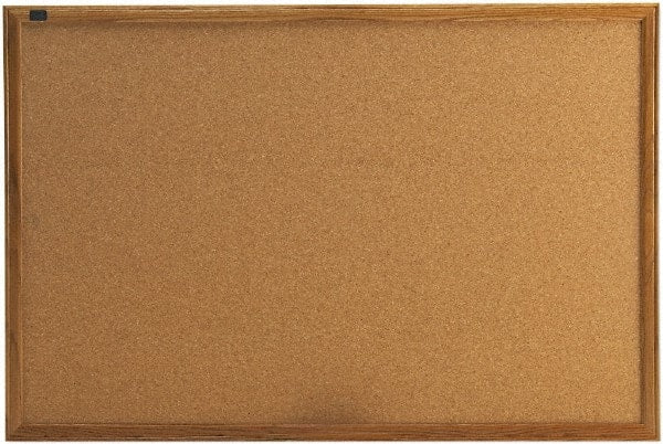 Quartet - 36" Wide x 24" High Open Cork Bulletin Board - Natural (Color) - Exact Tooling