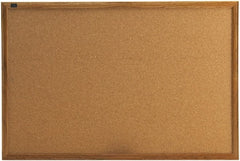 Quartet - 36" Wide x 24" High Open Cork Bulletin Board - Natural (Color) - Exact Tooling