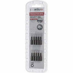 Wiha - 25mm Hex Screwdriver Bit - 1/4" Drive, 1" OAL - Exact Tooling