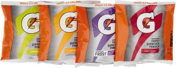 Gatorade - 21 oz Pack Assorted Flavors Activity Drink - Powdered, Yields 2.5 Gal - Exact Tooling