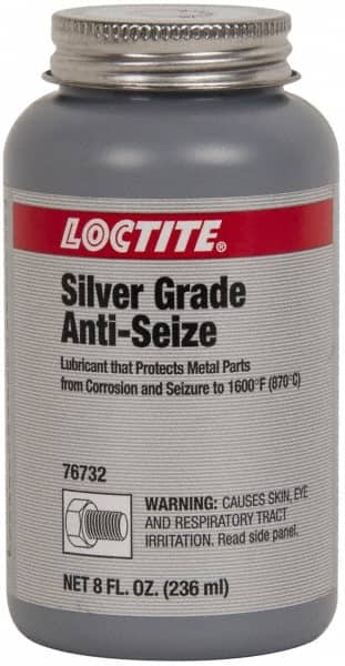 Loctite - 8 oz Can High Temperature Anti-Seize Lubricant - Silver Colored, 1,600°F, Silver Colored, Water Resistant - Exact Tooling