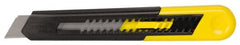 Stanley - Snap Utility Knife - 4.33" Blade, Yellow Handle, 1 Blade Included - Exact Tooling