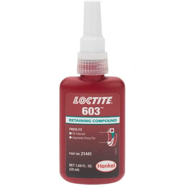 Loctite - Threadlockers & Retaining Compounds - 603 50ML BOTTLE LOCTITE RETAINNG COMPOUND - Exact Tooling