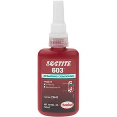 Loctite - Threadlockers & Retaining Compounds - 603 50ML BOTTLE LOCTITE RETAINNG COMPOUND - Exact Tooling