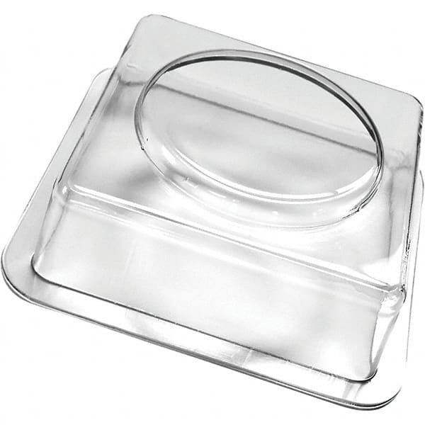 Made in USA - Plastic Housing Plastic Bearing Flange Mount - 3-1/4" Wide x 3-7/16" Outside Diam - Exact Tooling