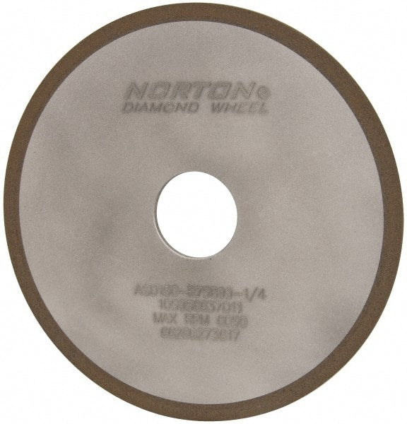 Norton - 6" Diam x 1-1/4" Hole x 1/8" Thick, 150 Grit Surface Grinding Wheel - Diamond, Type 1A1, Very Fine Grade, Resinoid Bond - Exact Tooling