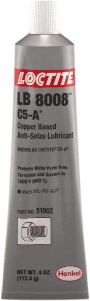 Loctite - 4 oz Tube Anti-Seize Lubricant - Copper, 1,800°F, Copper - Exact Tooling