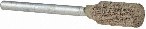 Norton - 1/4" Head Diam x 1/2" Thickness, W163, Cylinder End, Mounted Point - Fine Grade, 120 Grit, 59,990 RPM - Exact Tooling
